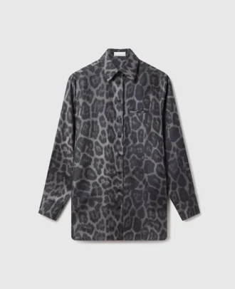 Chemise oversize imprimée léopard