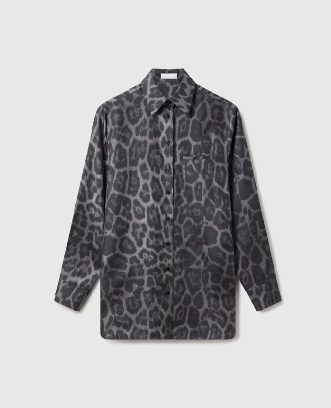 Chemise oversize imprimée léopard Chemise oversize imprimée léopard