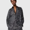 Chemise oversize imprimée léopard Chemise oversize imprimée léopard
