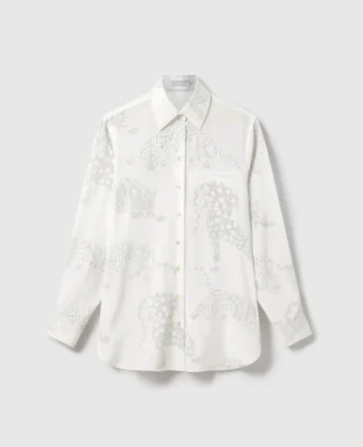 Chemise oversize à motif léopard