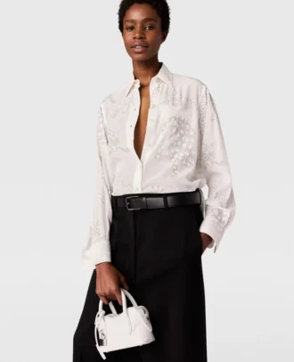 Chemise oversize à motif léopard