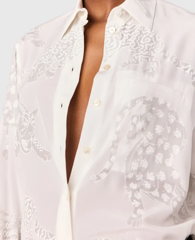 Chemise oversize à motif léopard Chemise oversize à motif léopard