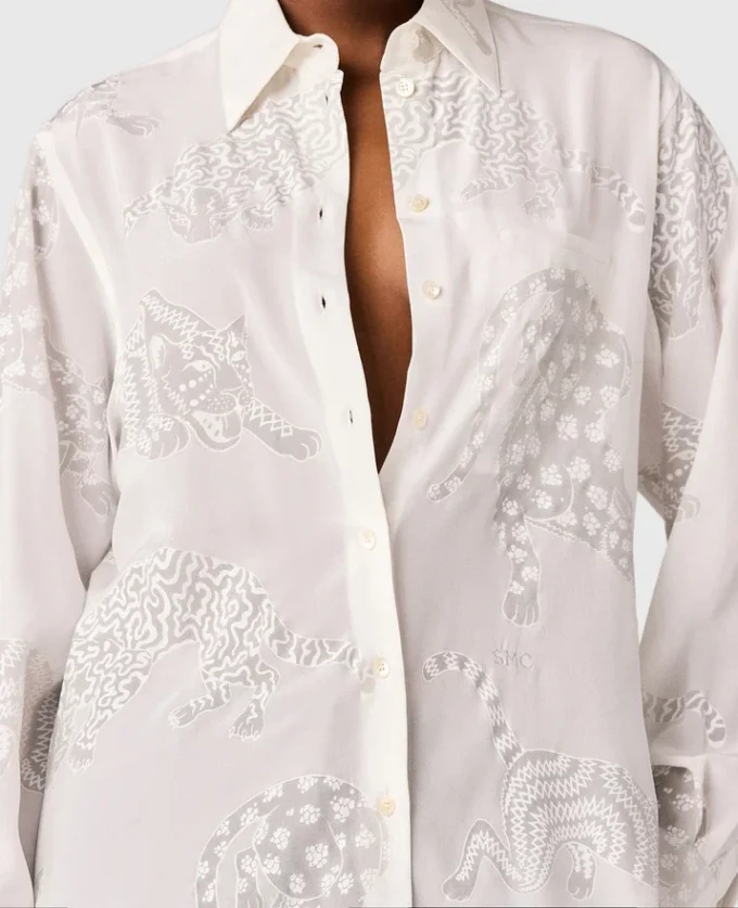 Chemise oversize à motif léopard Chemise oversize à motif léopard