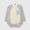 Chemise oversize à rayures mixtes Chemise oversize à rayures mixtes