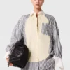 Chemise oversize à rayures mixtes Chemise oversize à rayures mixtes