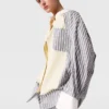 Chemise oversize à rayures mixtes Chemise oversize à rayures mixtes