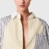 Chemise oversize à rayures mixtes Chemise oversize à rayures mixtes