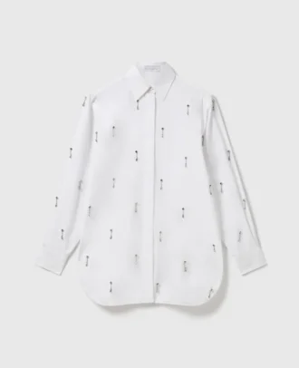 Chemise Oxford ornée de cristaux sans plomb