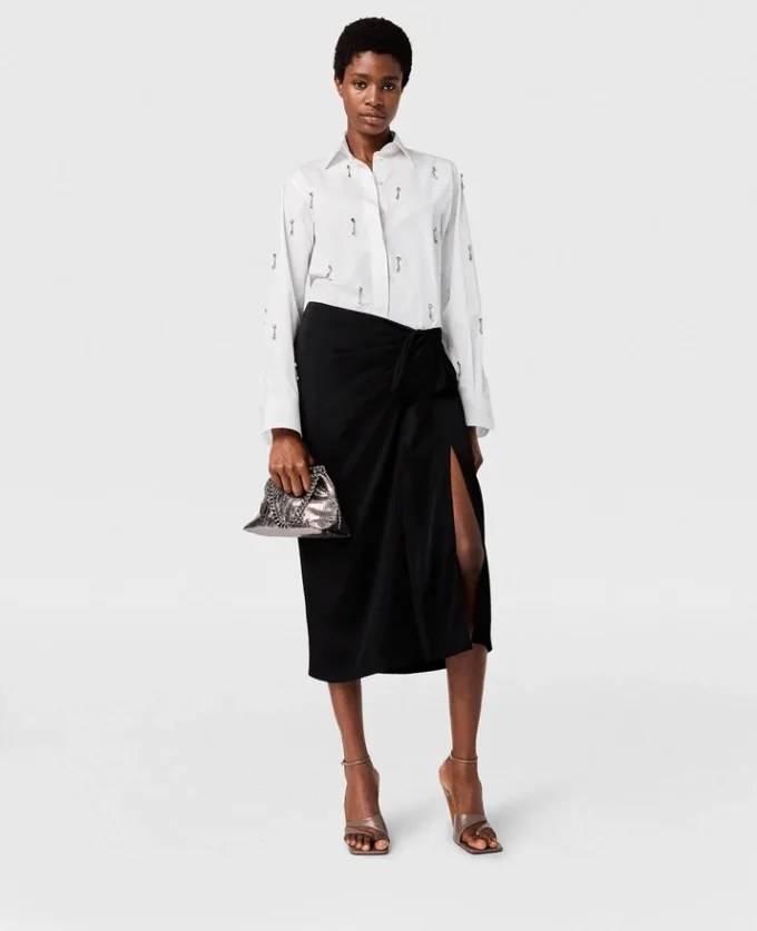 Chemise Oxford ornée de cristaux sans plomb Chemise Oxford ornée de cristaux sans plomb
