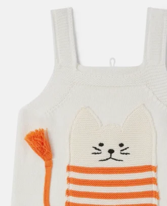 Combinaison brodée avec motif chat