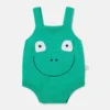 Combinaison brodée avec motif grenouille