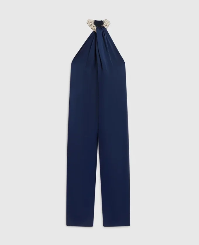 Combinaison en satin à dos nu Combinaison en satin à dos nu