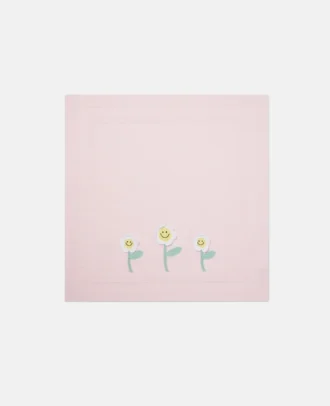Couverture brodée de fleurs