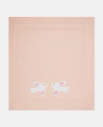 Couverture brodée Dove