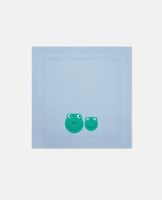 Couverture brodée grenouille