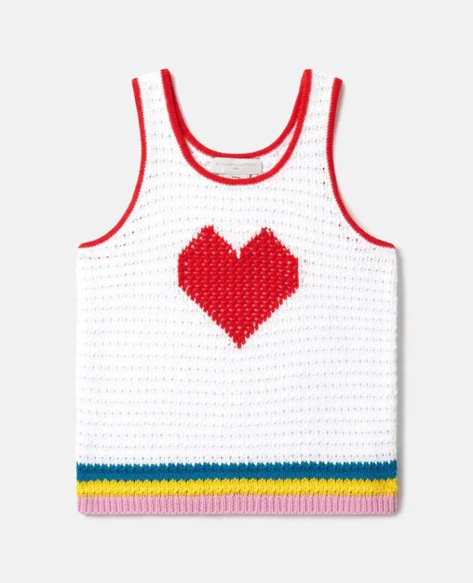 Débardeur crocheté à cœurs Débardeur crocheté à cœurs