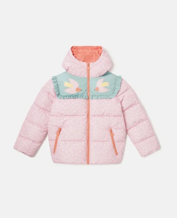 Doudoune à capuche avec motif colombe Doudoune à capuche avec motif colombe