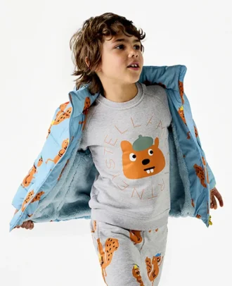 Sweat-shirt à col rond avec imprimé écureuil