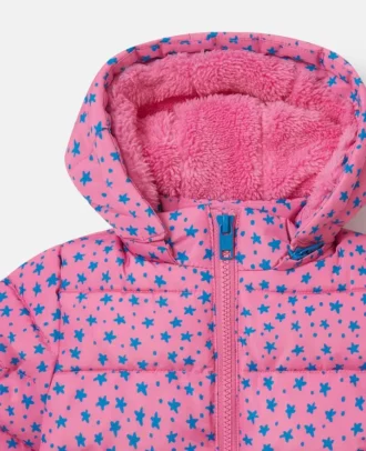 Doudoune à capuche imprimée étoiles