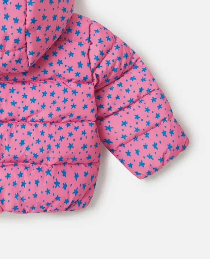 Doudoune à capuche imprimée étoiles Doudoune à capuche imprimée étoiles