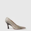Elsa Escarpins à talons bobines métalliques tissés Elsa Escarpins à talons bobines métalliques tissés