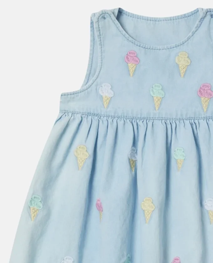 Ensemble robe et bloomer brodés Ice Cream Ensemble robe et bloomer brodés Ice Cream