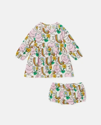 Ensemble robe et bloomers imprimé Earth Friends