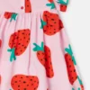 Ensemble robe imprimée fraises et bloomers Ensemble robe imprimée fraises et bloomers
