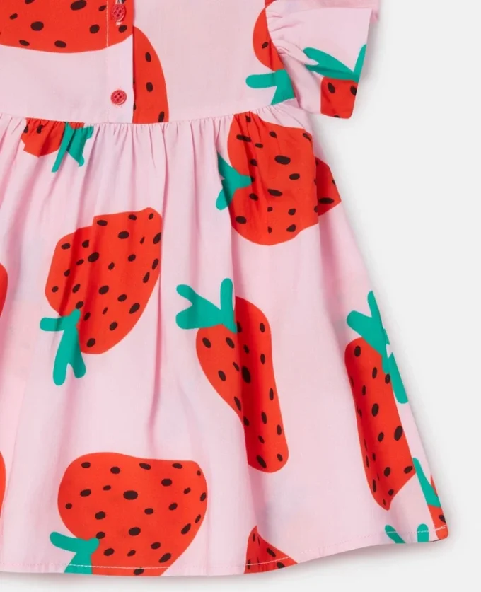 Ensemble robe imprimée fraises et bloomers Ensemble robe imprimée fraises et bloomers