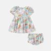 Ensemble robe à manches courtes imprimé forêt et bloomers Ensemble robe à manches courtes imprimé forêt et bloomers