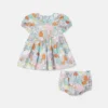 Ensemble robe à manches courtes imprimé forêt et bloomers Ensemble robe à manches courtes imprimé forêt et bloomers