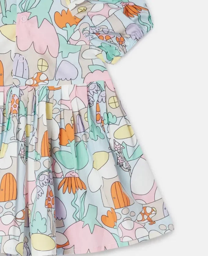 Ensemble robe à manches courtes imprimé forêt et bloomers Ensemble robe à manches courtes imprimé forêt et bloomers