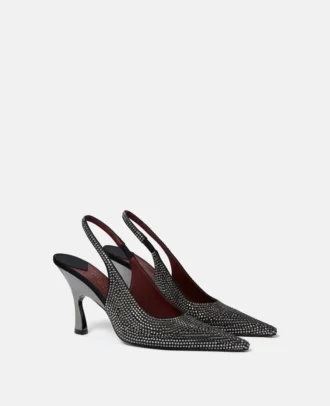 Escarpins à talons bobines Elsa ornés de cristaux