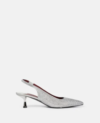 Escarpins à talons bobines ornés de cristaux