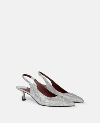 Escarpins à talons bobines ornés de cristaux