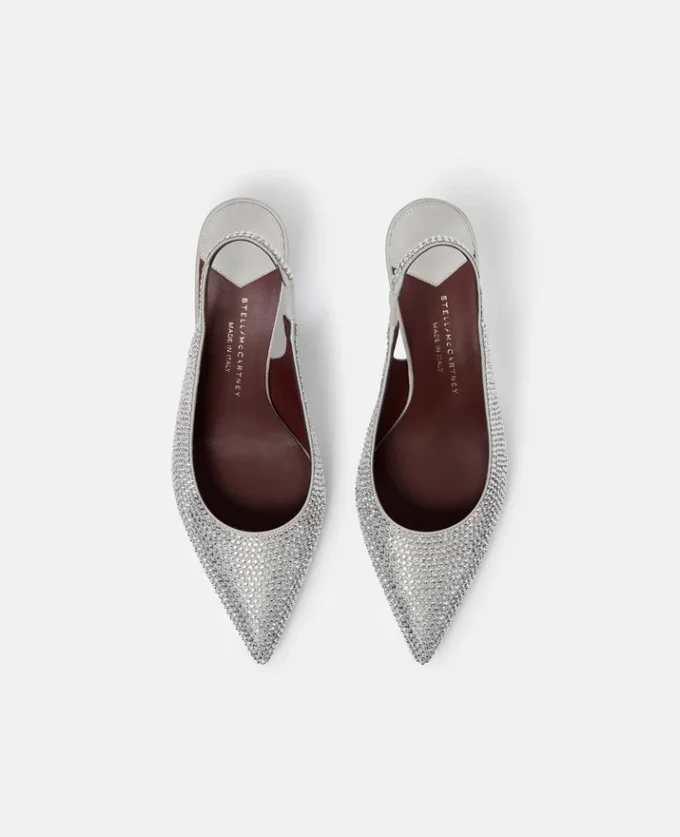 Escarpins à talons bobines ornés de cristaux Escarpins à talons bobines ornés de cristaux