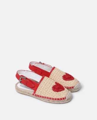 espadrilles heart raffia 2 330x406 - Espadrilles Heart Raffia