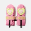 Gants de ski à imprimé cœur