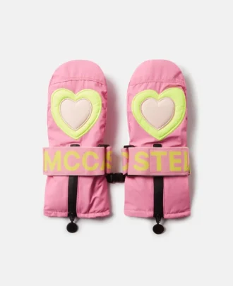 Gants de ski à imprimé cœur Gants de ski à imprimé cœur