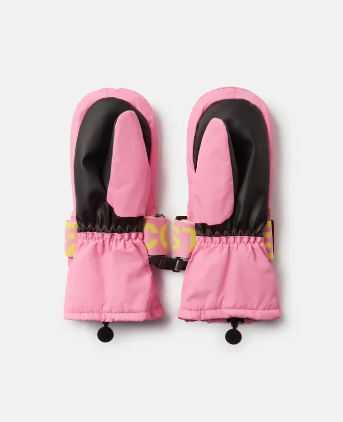 Gants de ski à imprimé cœur