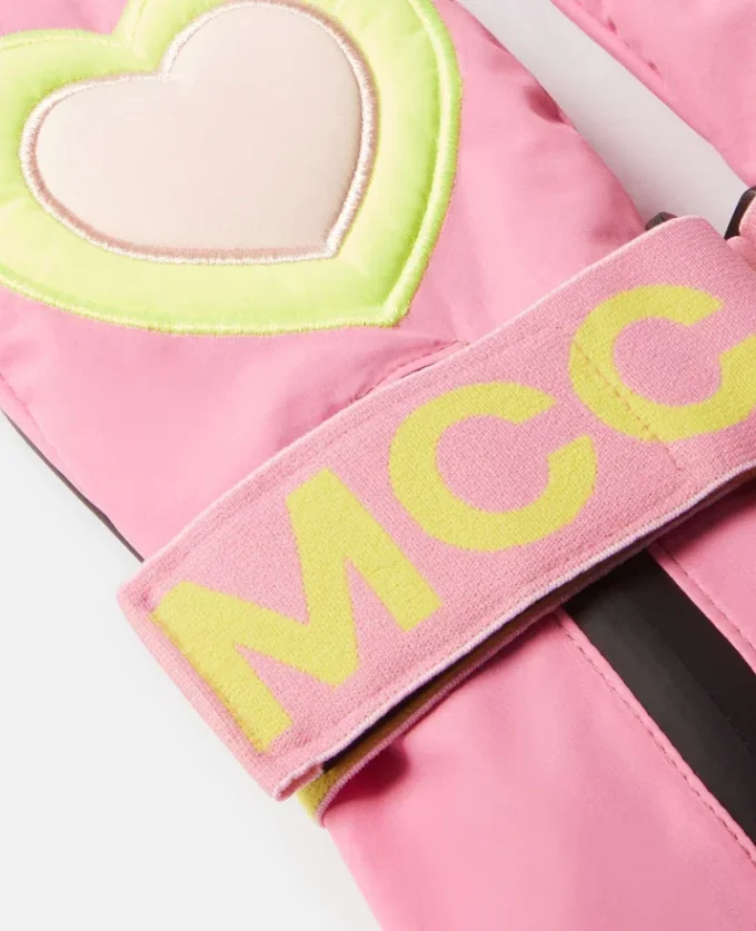 Gants de ski à imprimé cœur