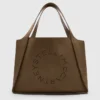 Grand sac fourre-tout en daim avec logo