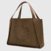 Grand sac fourre-tout en daim avec logo