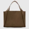 Grand sac fourre-tout en daim avec logo