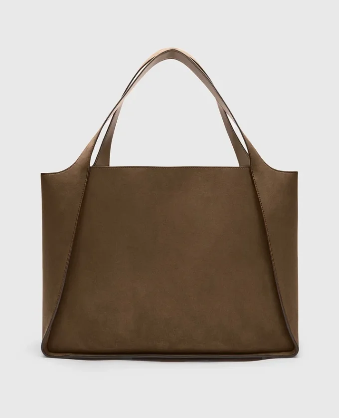 Grand sac fourre-tout en daim avec logo