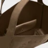 Grand sac fourre-tout en daim avec logo