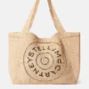 Grand sac fourre-tout en raphia avec logo