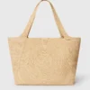 Grand sac fourre-tout en raphia avec logo