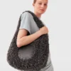 Grand sac fourre-tout Logo Plush Teddy Hobo Grand sac fourre-tout Logo Plush Teddy Hobo