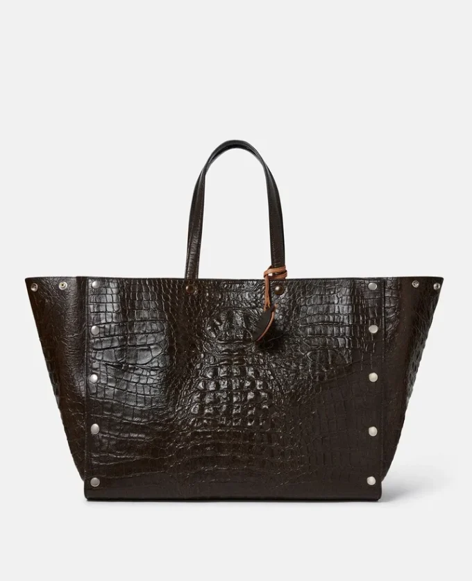 Grand sac fourre-tout Stella Studs à motif croco Grand sac fourre-tout Stella Studs à motif croco